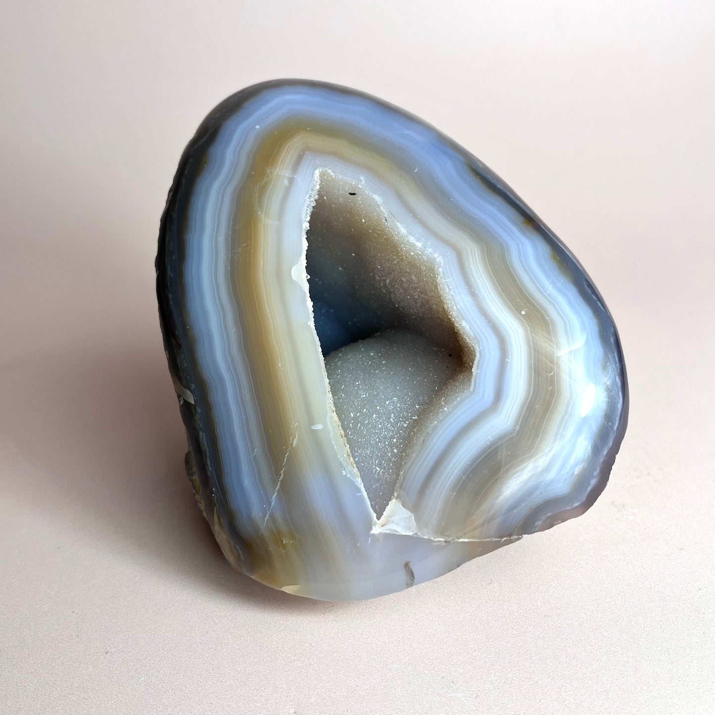 Natural Agate Druzy Geode