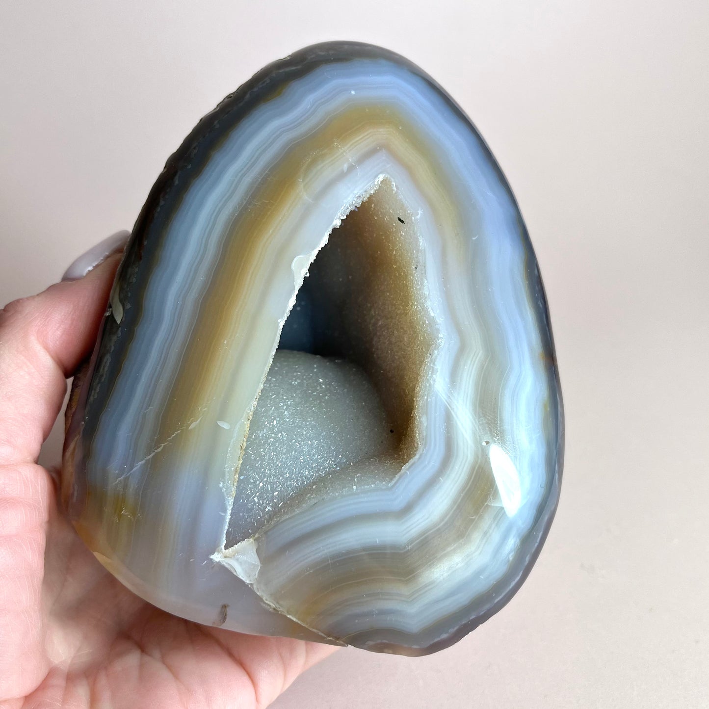 Natural Agate Druzy Geode