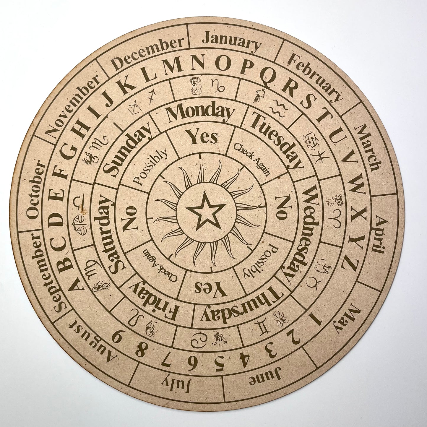 Wooden Pendulum Divination Board 