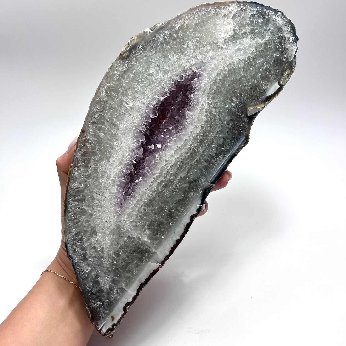 Amethyst Slice On Stand