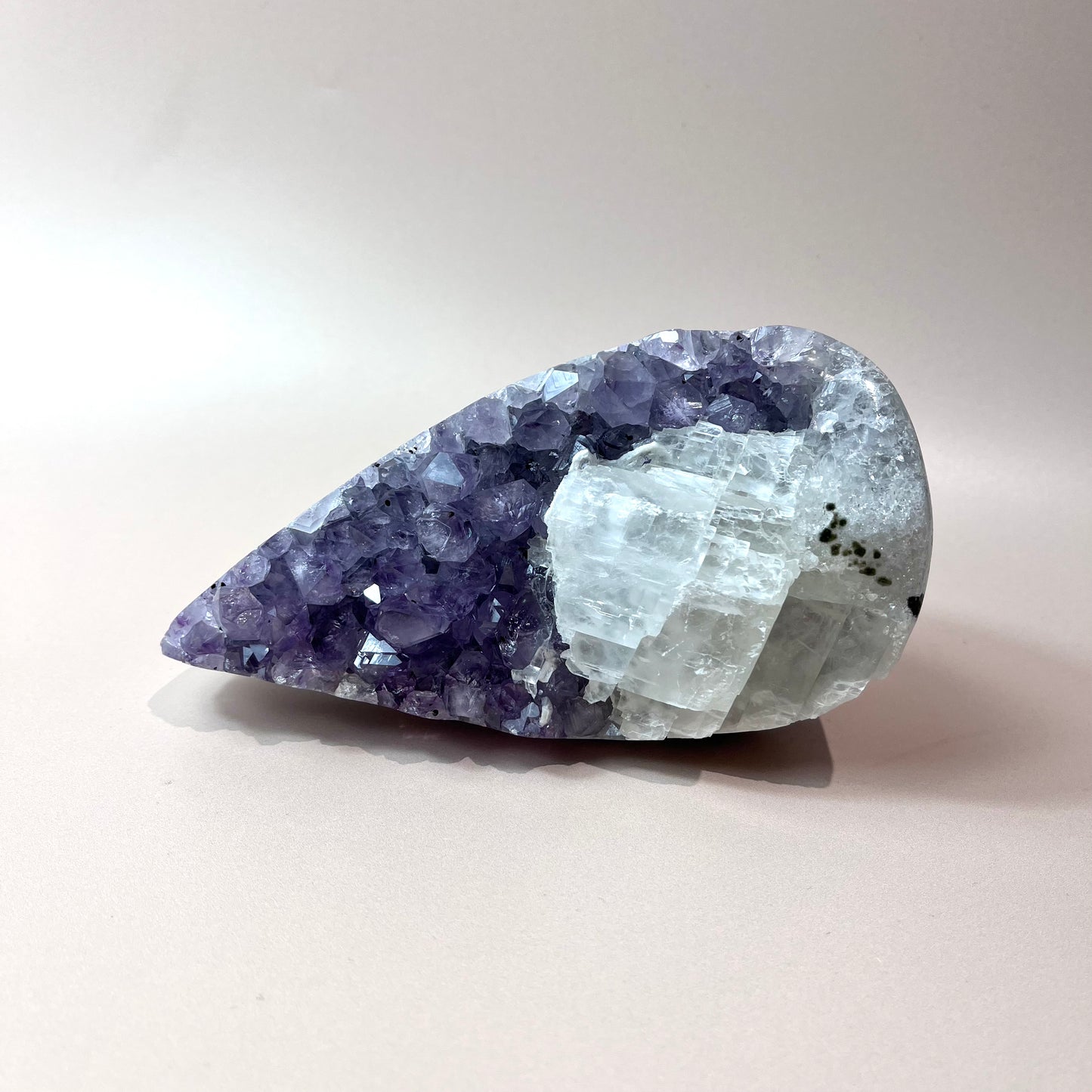 Amethyst with Calcite Teardrop