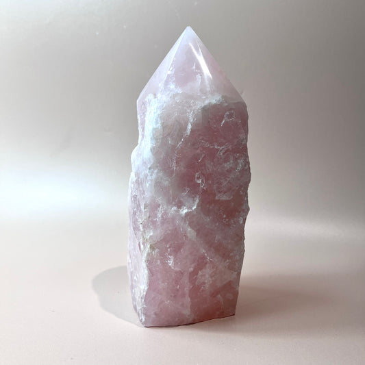 Rose Quartz Rough Polished Point