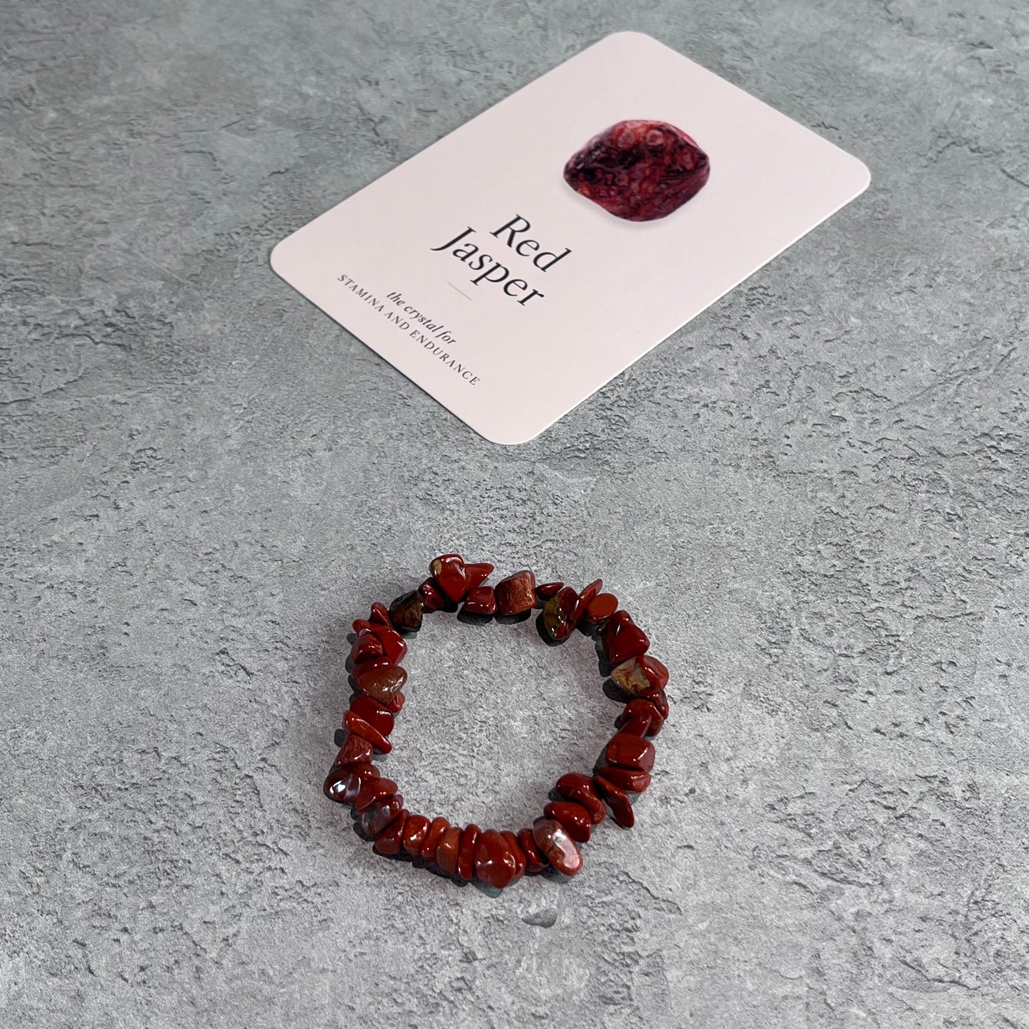 Red Jasper Chip Bracelet