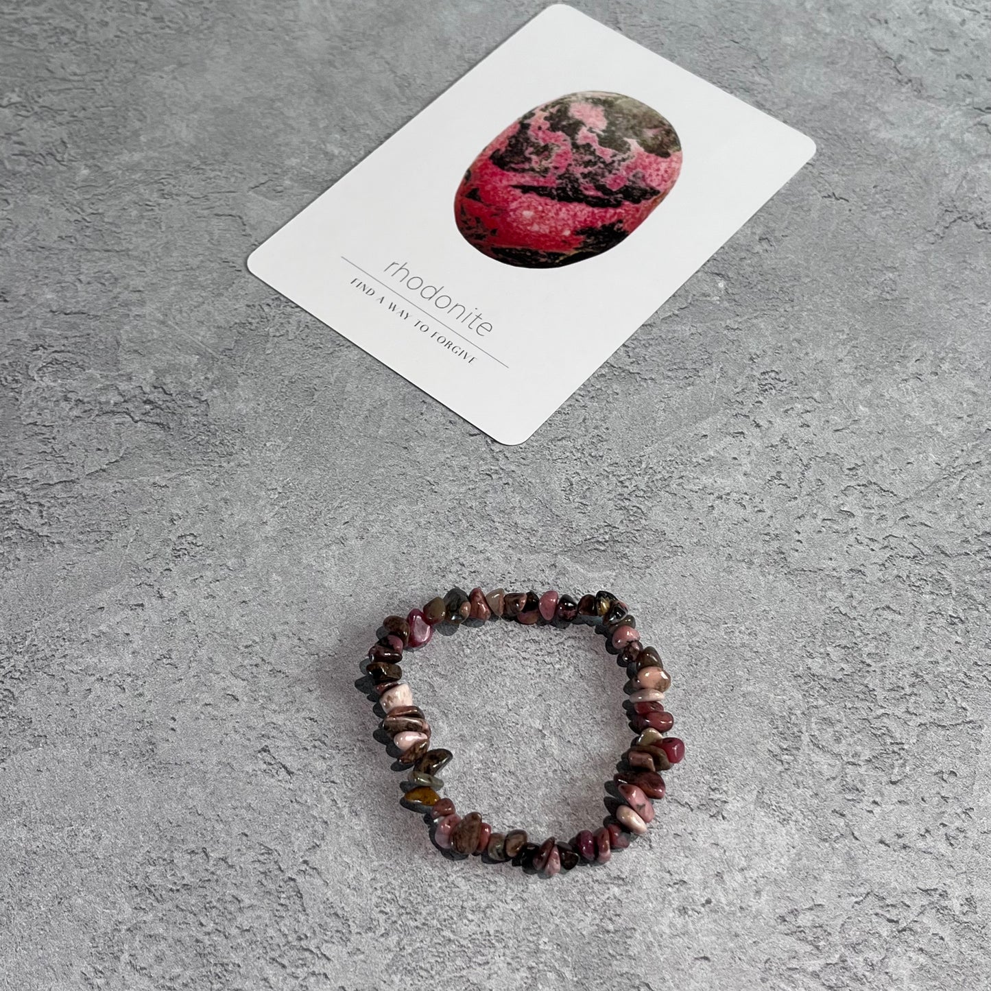 Rhodonite Chip Bracelet