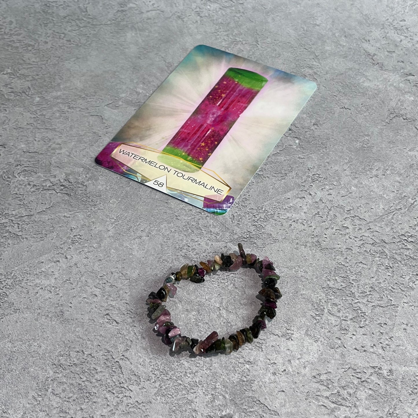 Watermelon Tourmaline Chip Bracelet