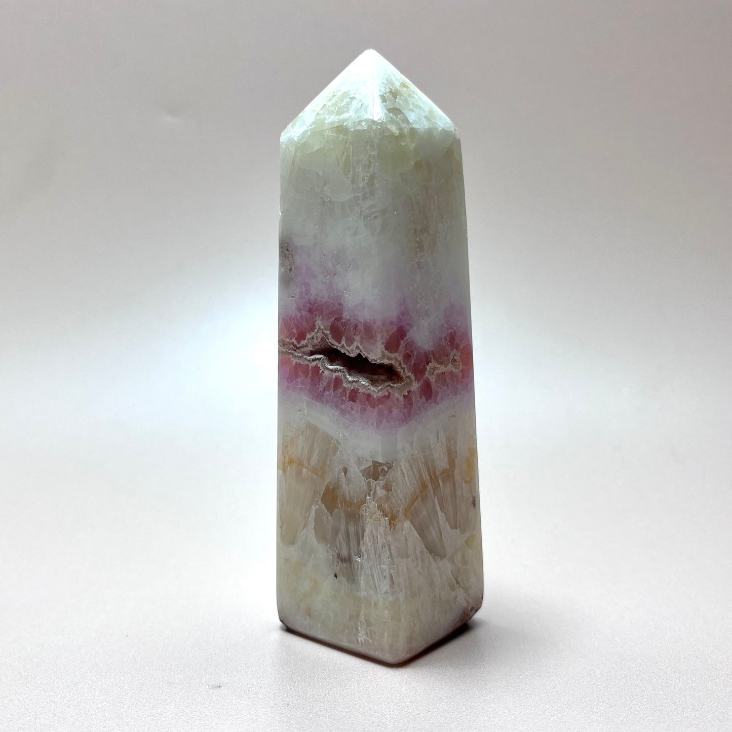 Pink Aragonite Obelisk