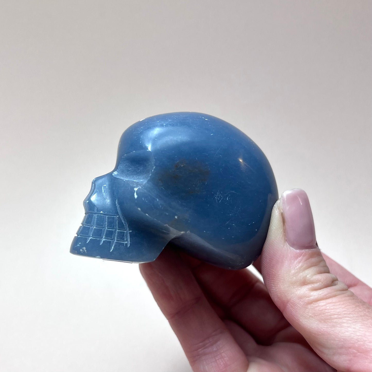 Angelite Skull