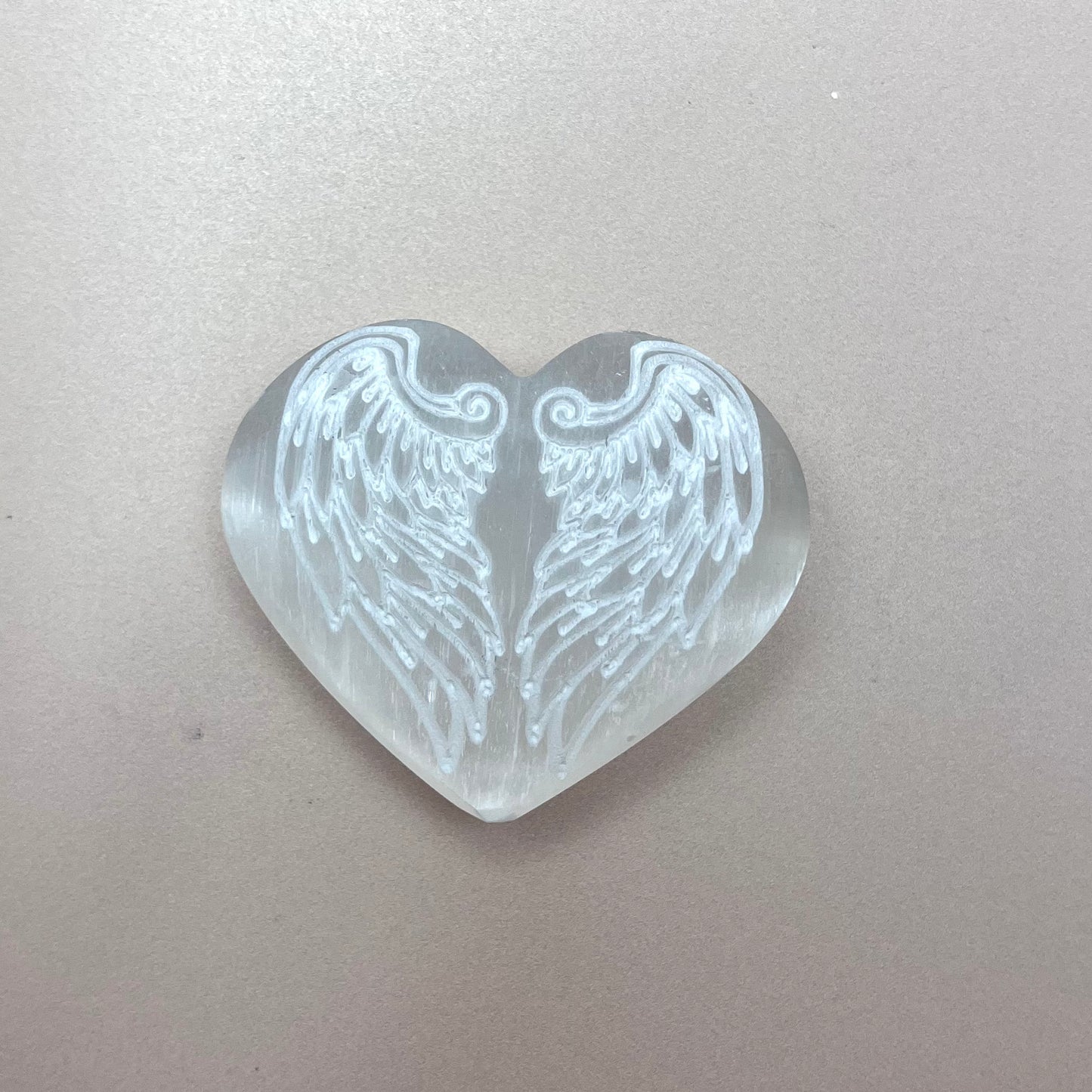 Selenite Heart Palm Wings