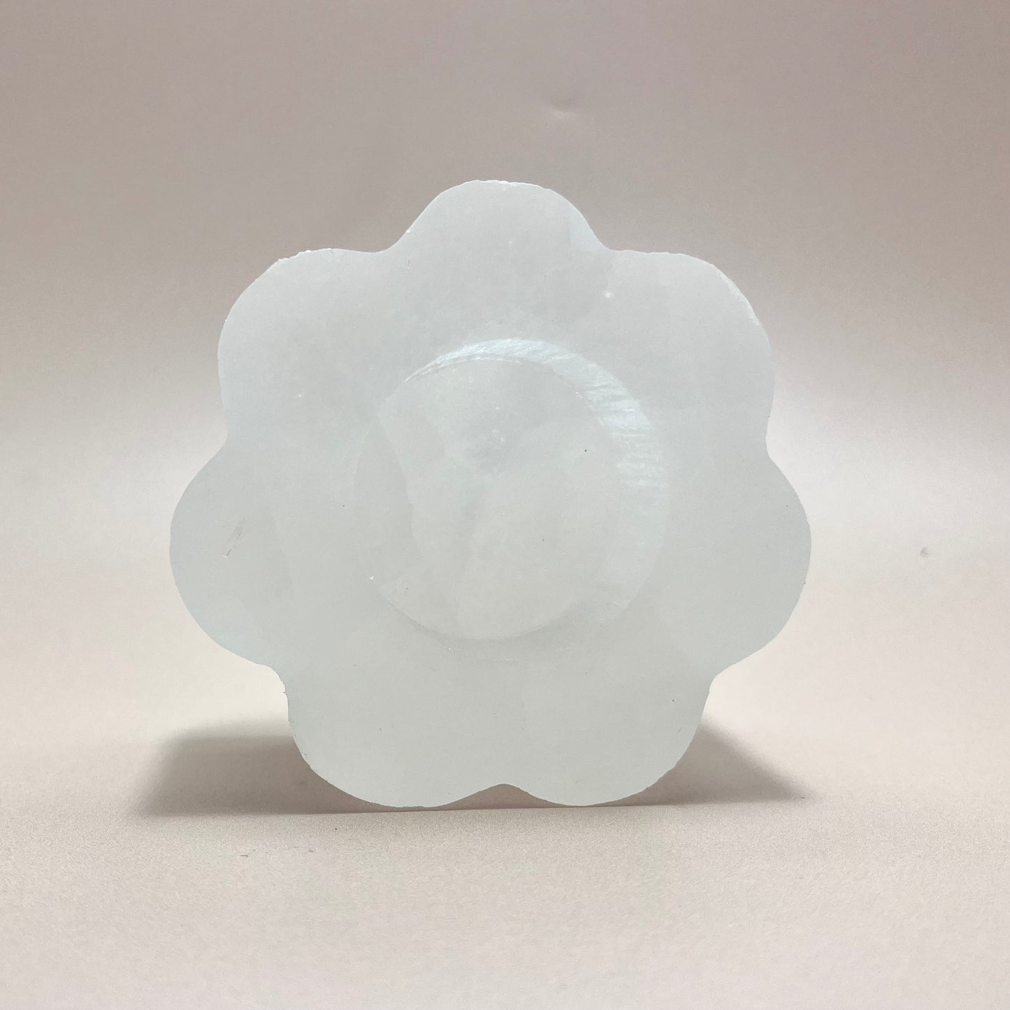 Selenite Flower Tea Light Holder