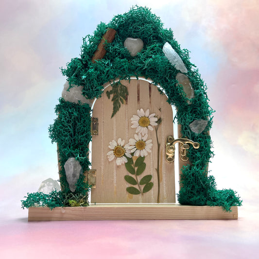 Clear Quartz Crystal Fairy Door