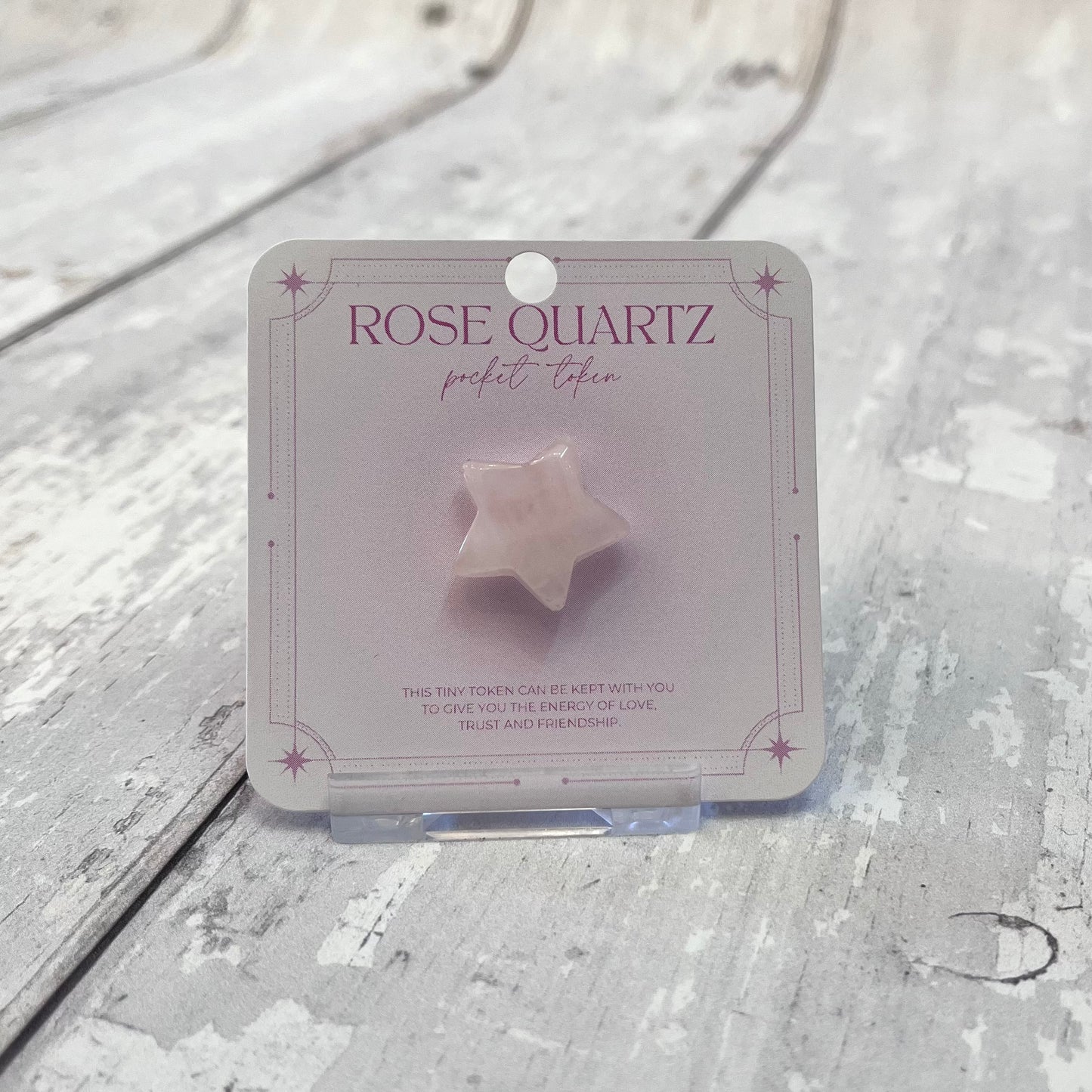 Rose Quartz Pocket Token Star