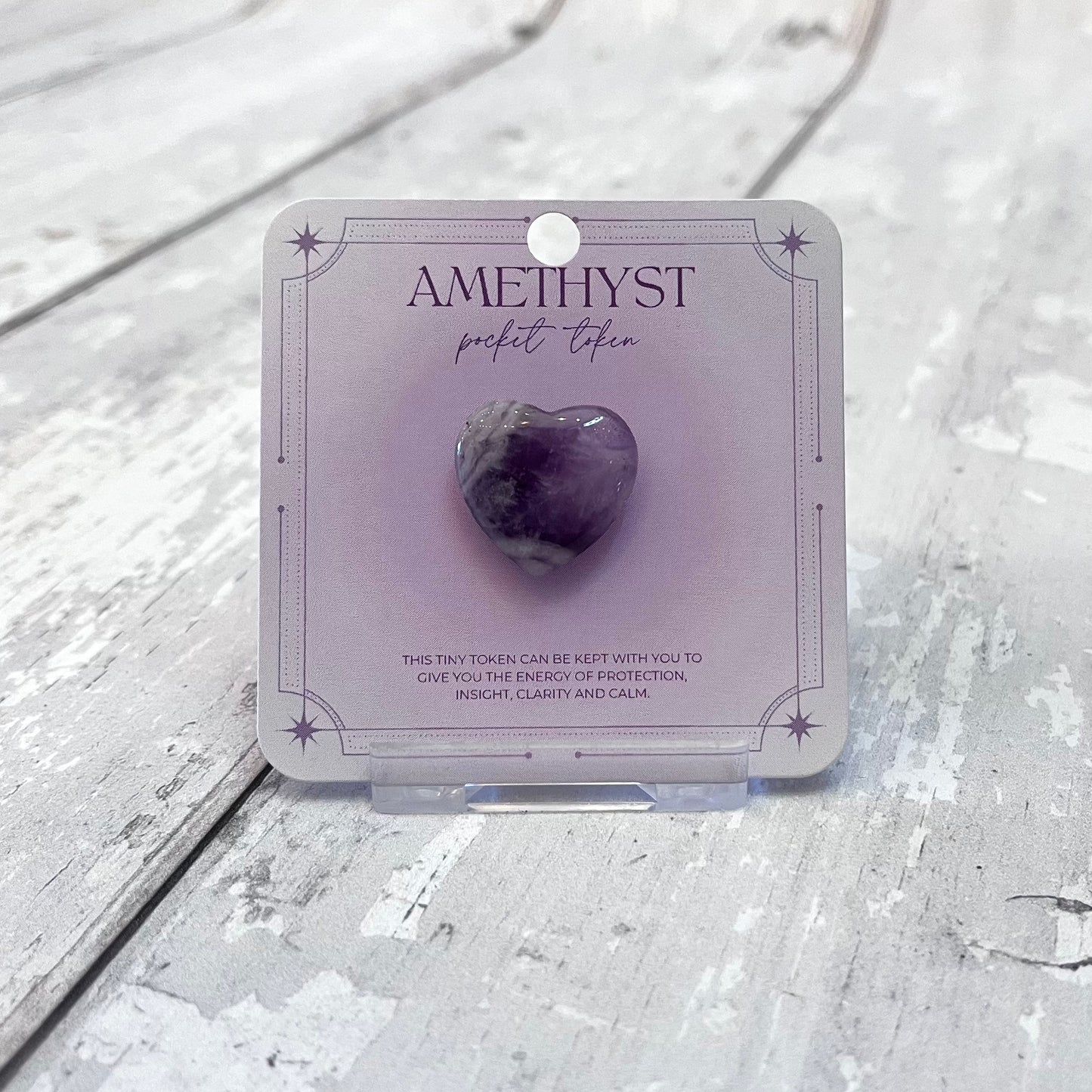 Amethyst Pocket Token Heart