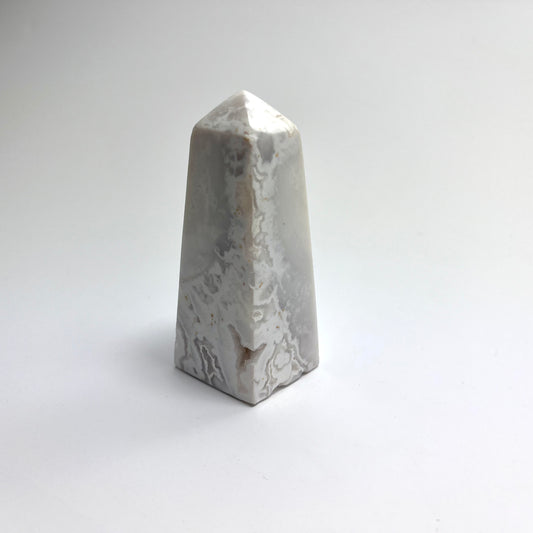 Snowy Quartz Obelisk