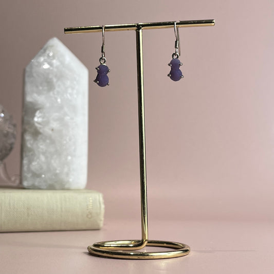 Grape Agate Sterling Silver Earrings