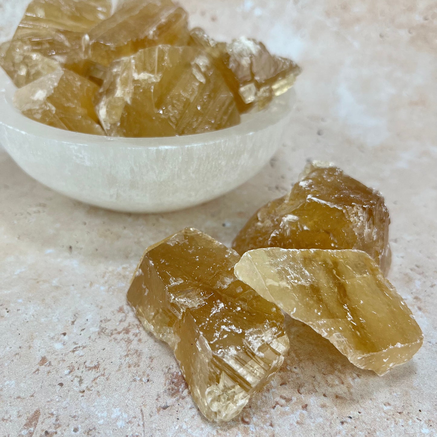 Rough Honey Calcite Piece