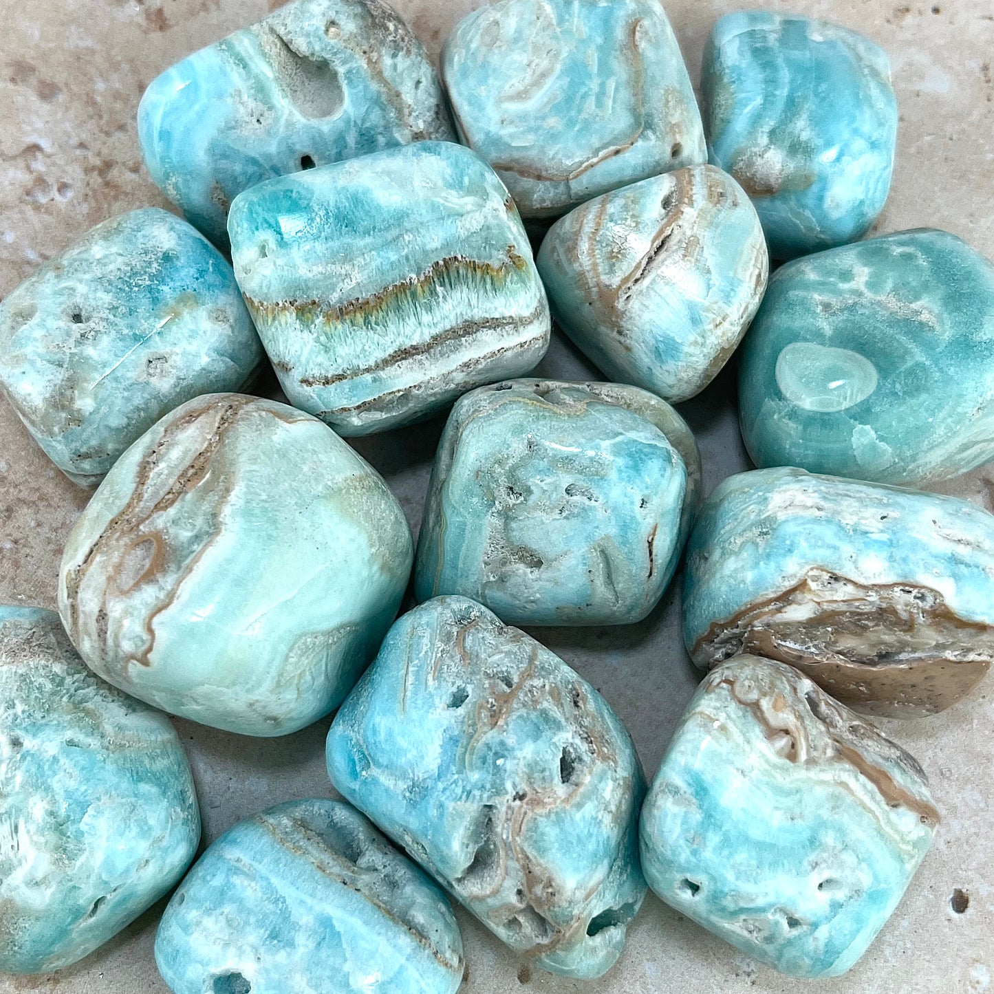 Blue Aragonite Tumble Stone