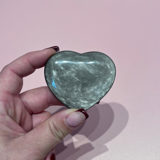Gold Sheen Obsidian Heart