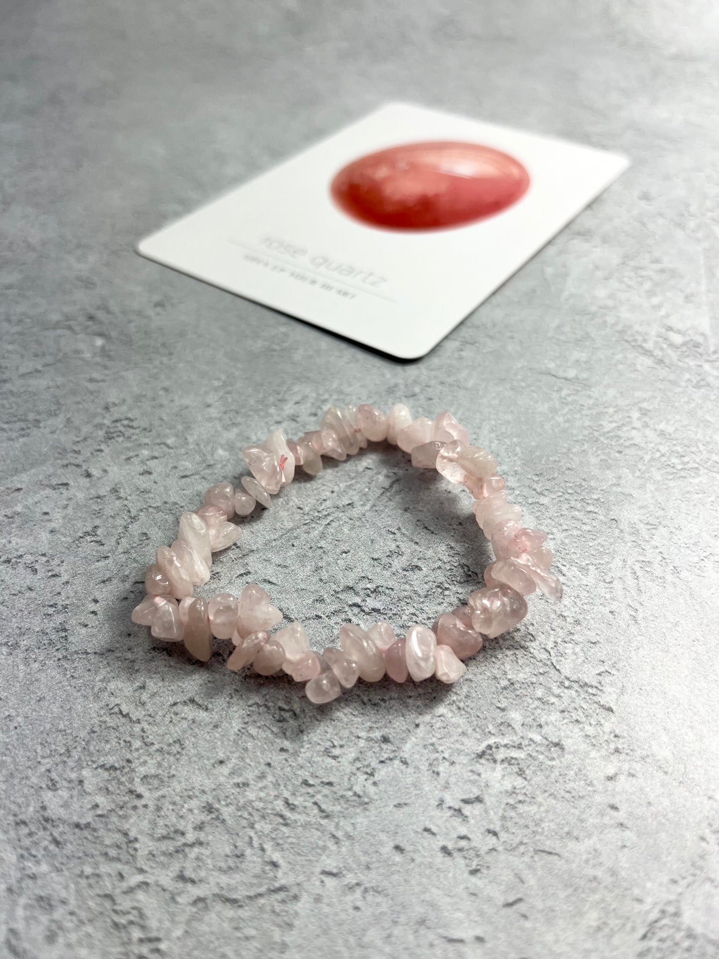 Rose Quartz Crystal Chip Bracelet