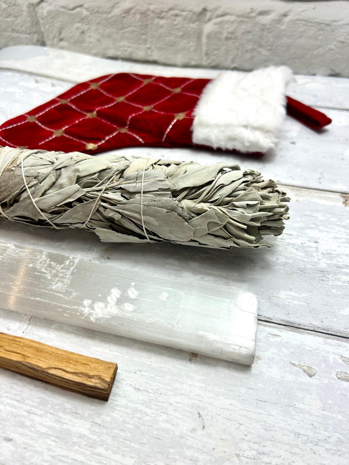 Sparkly Red Stocking Crystal Sage Bundle