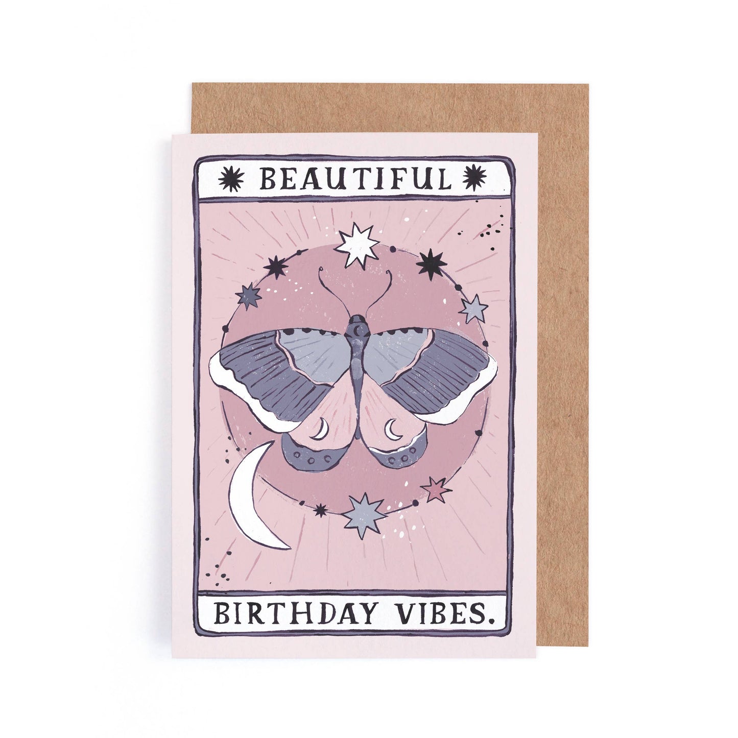 Moth Birthday Vibes Card | Birthday Card | Tarot Cards