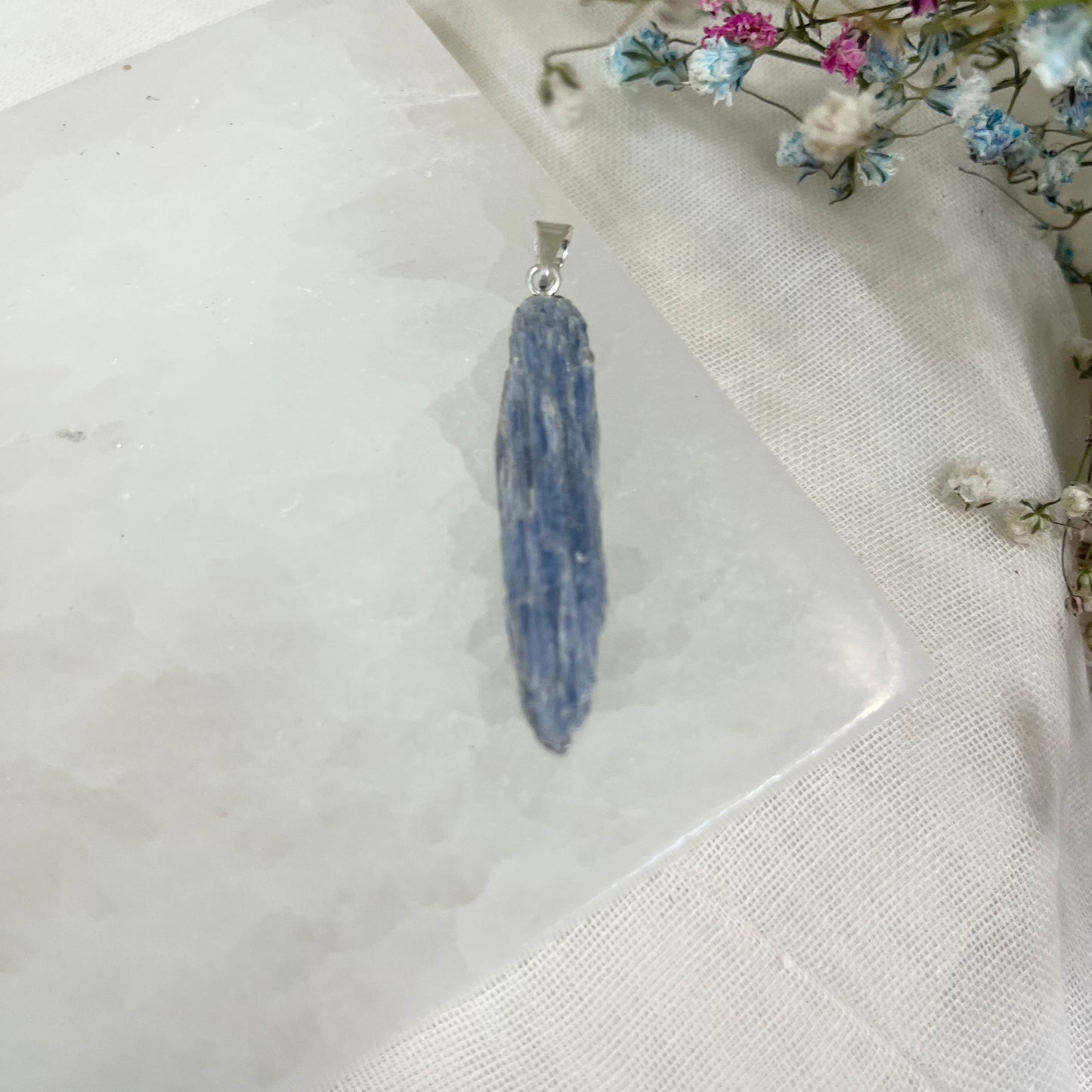 Raw Blue Kyanite Pendant