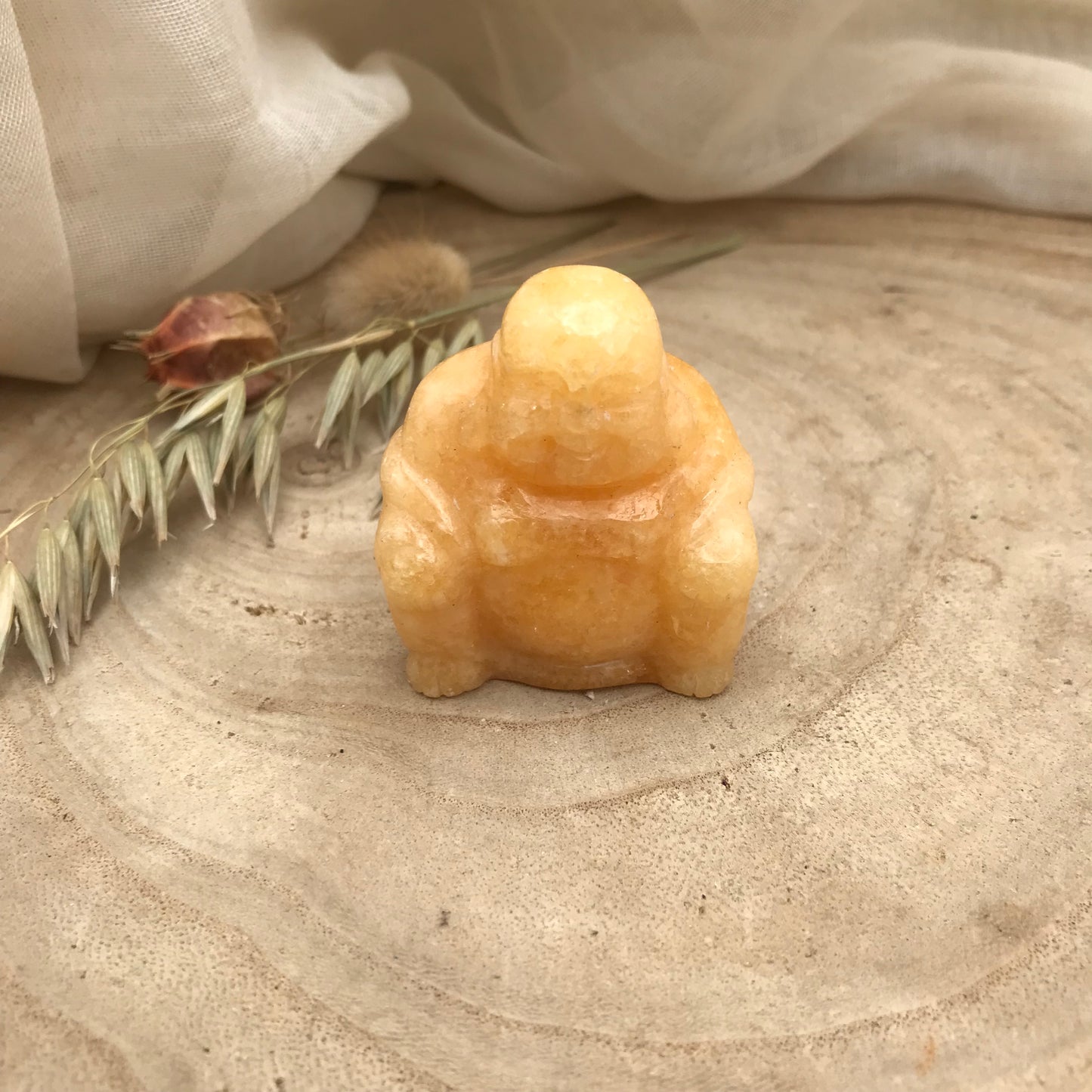 Orange Calcite Buddha