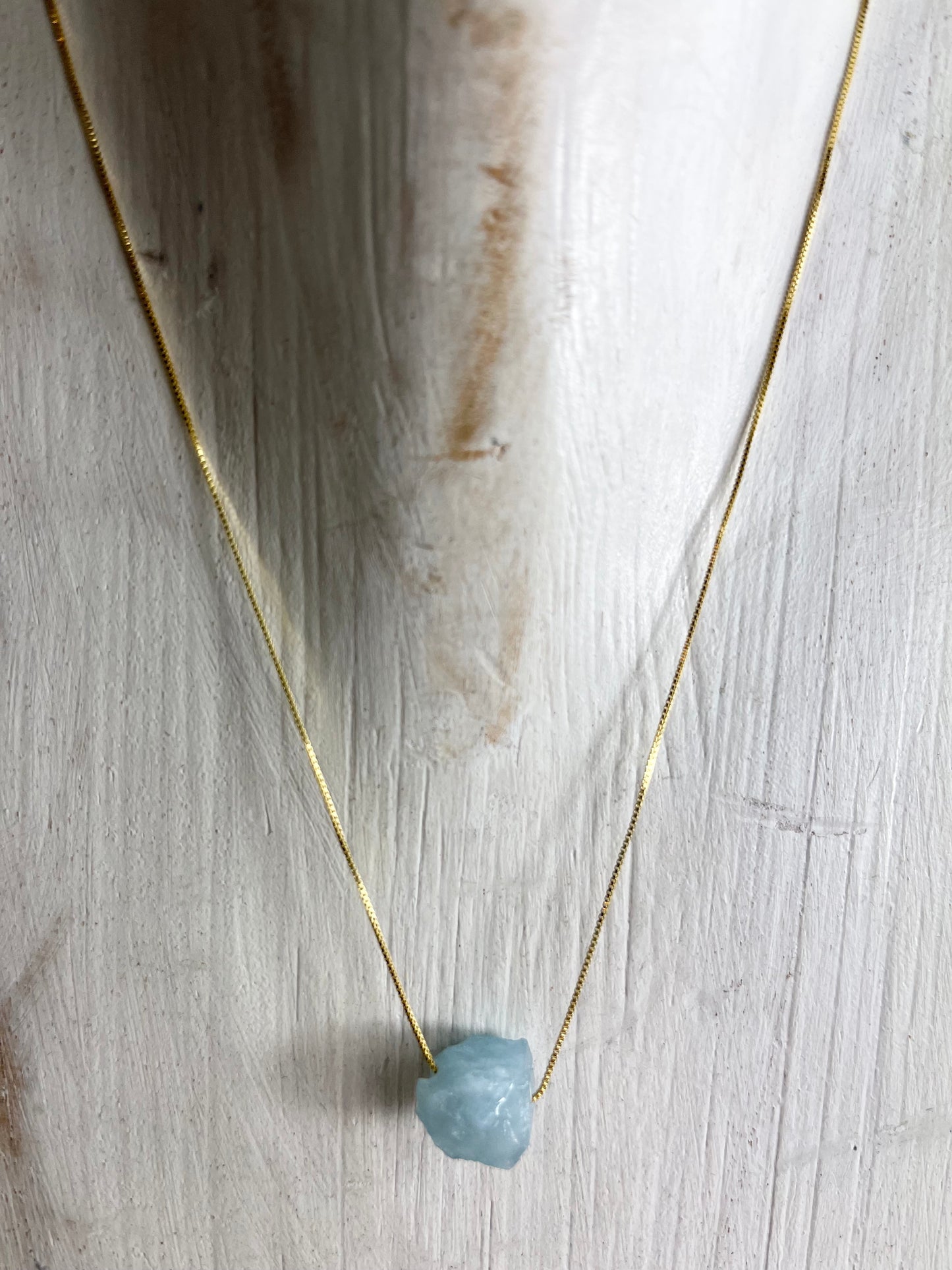 Aquamarine - 14k Gold Plated Necklace
