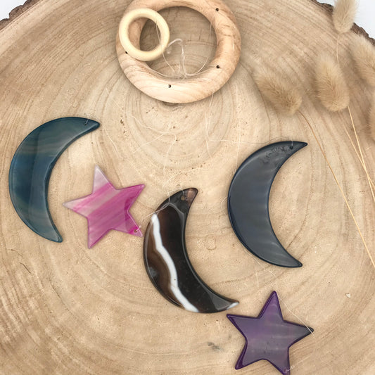 Moon And Stars Windchime (Mixed Colours)